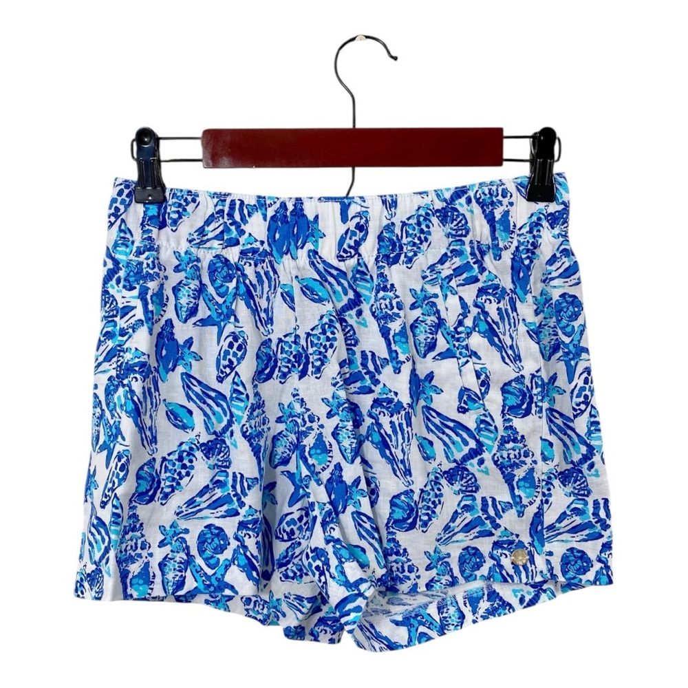 Lilly Pulitzer Blue and White Butterfly Print Shorts - Picture 5 of 10